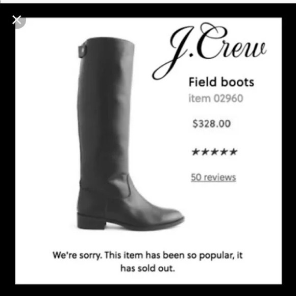 J. Crew Field Boots - Like New ! Black 9 - Picture 9 of 9